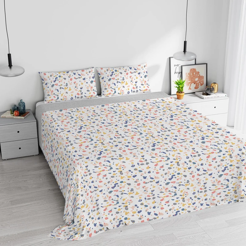 Italian Bed Linen Watercolor Cotton Duvet Cover Set 17 Double