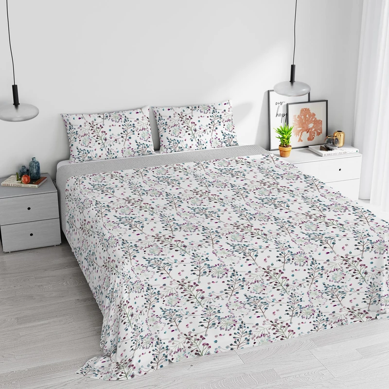 Italian Bed Linen Watercolor Cotton Duvet Cover Set 13 Double