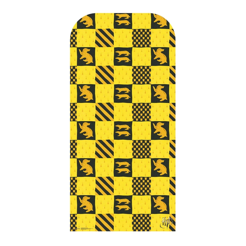 Star Cutouts SC4448 Hufflepuff Hogwarts House Backdrop & Sailboard Cardboard Cutout – Large Wizarding World Display for Parties, Events & Fans – 193cm Tall
