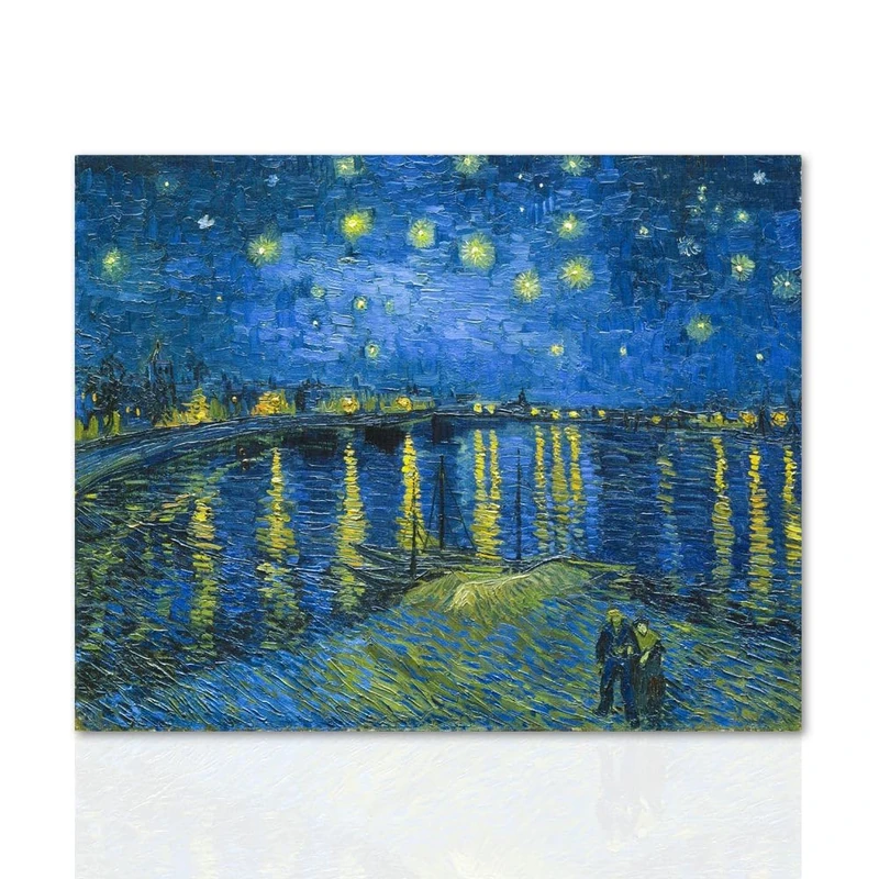 Declea Vincent Van Gogh Starry Night on the Rhone Canvas Art Print on Canvas - Image 1