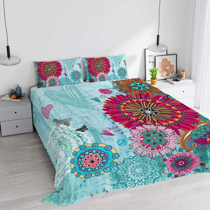 KI-OSA Microfibre Duvet Cover Set, 655, Double - Image 1