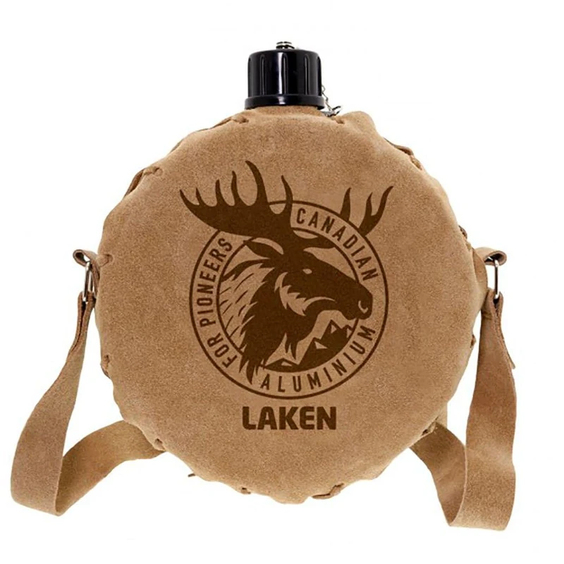 LAKEN Canadian aluminium bottle with leather cover 1.5 L. - Image 1