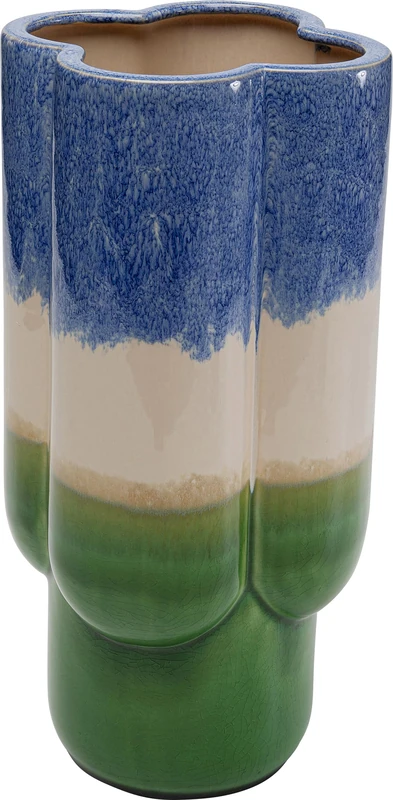 Kare Design Vase Lighthouse Tulip Multi-Coloured Decorative Vase Flower Vase Ceramic Handmade Unique 34 cm (H) - Image 1