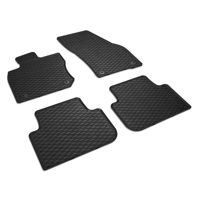 Volkswagen Rubber Car Mats Black, Set of 4 Pieces (2 Front, 2 Rear), Suitable for VW Tiguan 3 (CT1) from 2024