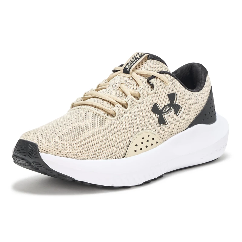 Under Armour Surge 4 Running Shoes Mens Trainers Khaki/Black 9 UK