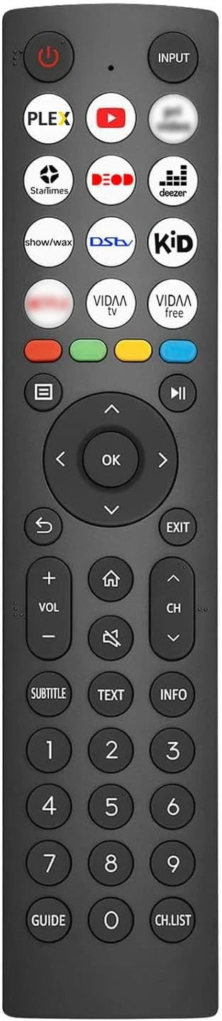 FOXRMT Replacement Hisense TV Remote Control, Universal Remote for Hisense VIDAA 4K Smart TV EN2J36H - No Setup Required