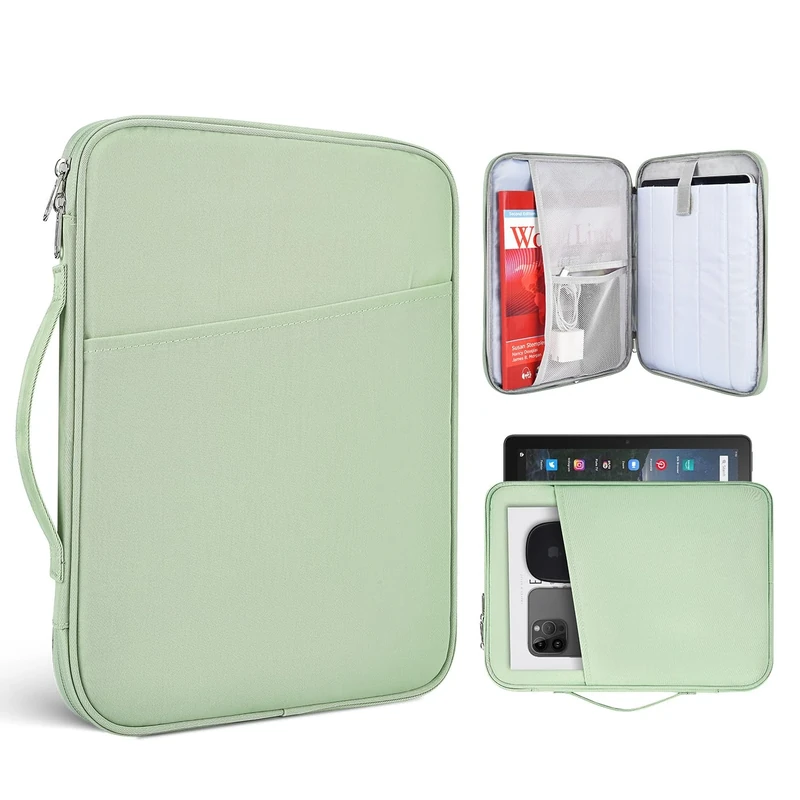 12.9 Inch Tablet Carrying Sleeve Case Compatible with 2025 2024 iPad Air M2 M3/ iPad Pro M4 13 Inch,iPad Pro 12.9" M2 M1 6th 5th 4th 3rd Gen with Magic Keyboard Protective Bag(Green)