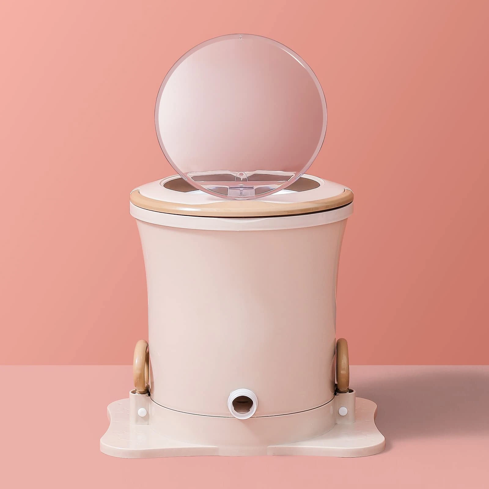 wanghaiyanBD Non-Electric Manual Portable Dryer Machine, Household Products Mini Hand Crank Washing Machine Dehydrator for Camping, Dorm, Apartments, Delicates