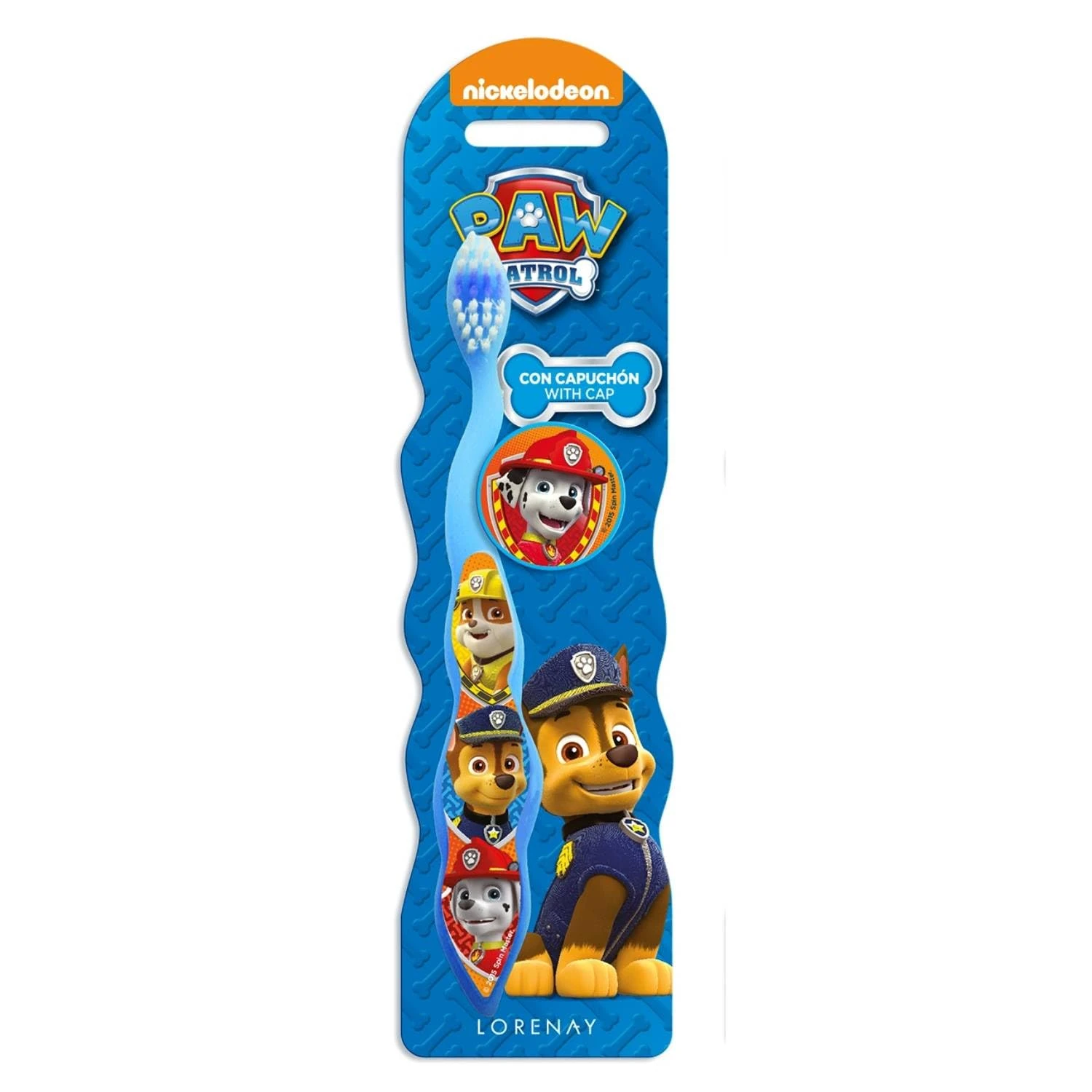 Paw Patrol Chase Little Teeth Toothbrush for Kids with Soft Rounded Bristles, Comfortable Handle Grip and Protection Cap for Children Ages 3+