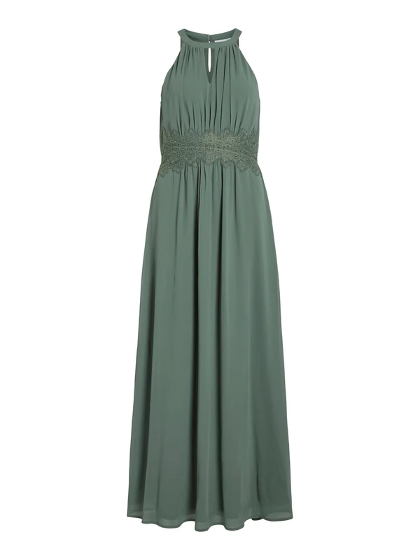 Vila Women's Vimilina Halterneck Maxi Dress-Noos Evening Dress, Laurel Wreath 1, 8