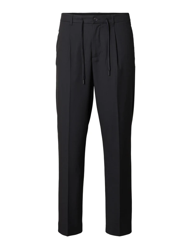 SELETED Homme SLH190-REG Tapered Leroy Pleat Pant NOOS, Black, XXL