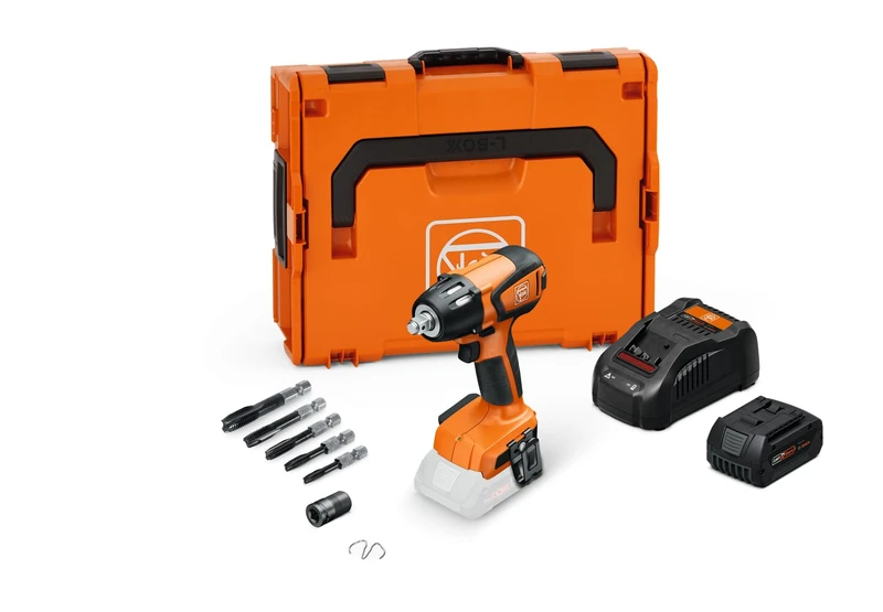 FEIN Impact-Tapping-top Set, Cordless Impact Screw ASCD18-300W2 AS 18 V, Brushless Motor, Up to Max 290 Nm, Torque Adjustment in 6 Levels, Metric Screws up to M18, 1 Battery 18 V 5 Ah, Charger