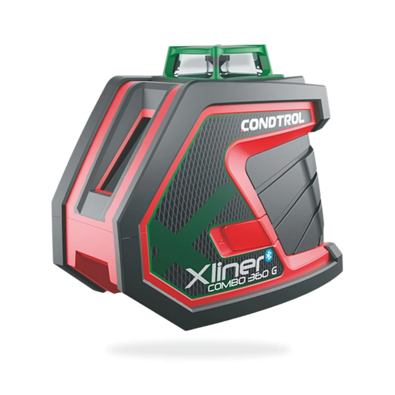 CONDTROL - XLINER Combo G360 Green Line Laser - Level Range 40m - 2 Red Lines and Plumb Points - Bluetooth - 2+1 Year Warranty - Delivered with Accessories