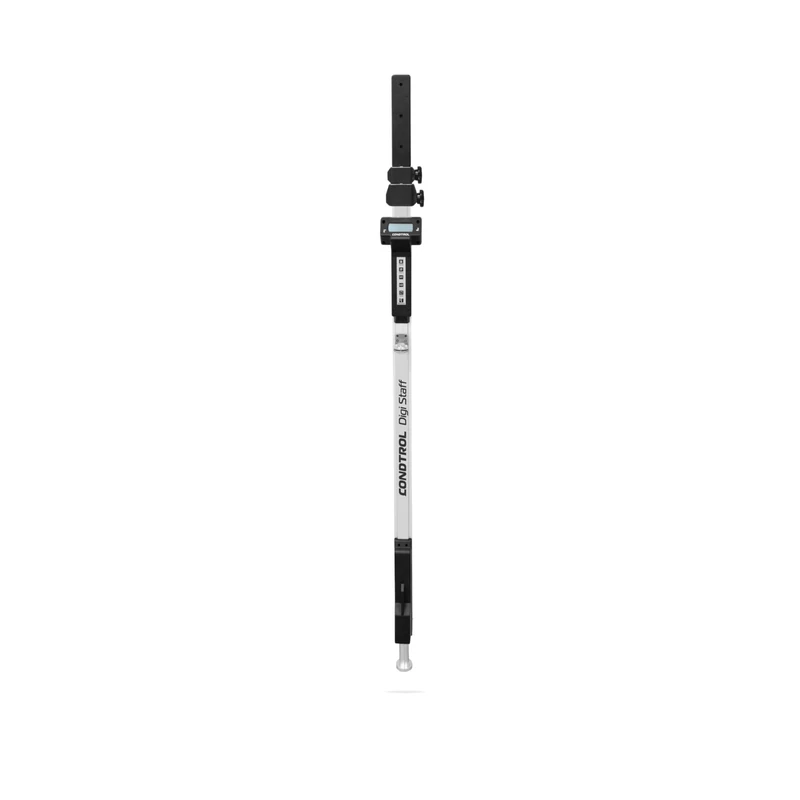 CONDTROL - DIGI Staff Digital Telescopic Staff 300 cm - LCD Screen, Control Panel - 5 Units of Measurement - Integrated Bubble Level - 2 Year Warranty