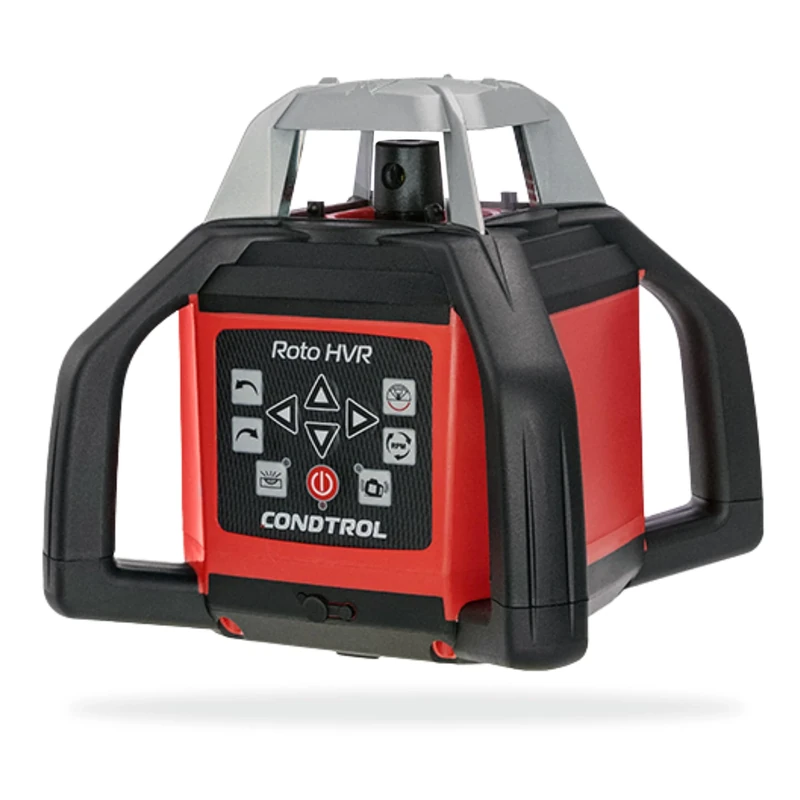 CONDTROL - ROTO HVR Red Rotary Laser - Level Range with Cell 600 m - Red Beam and Plumb Points - 2+1 Year Warranty - Delivered with Accessories