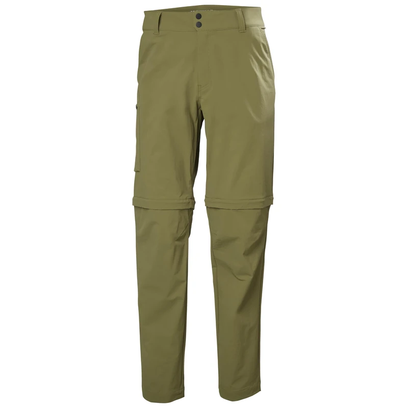Helly Hansen Mens Brono Softshell Zip Off Pant, Green, M