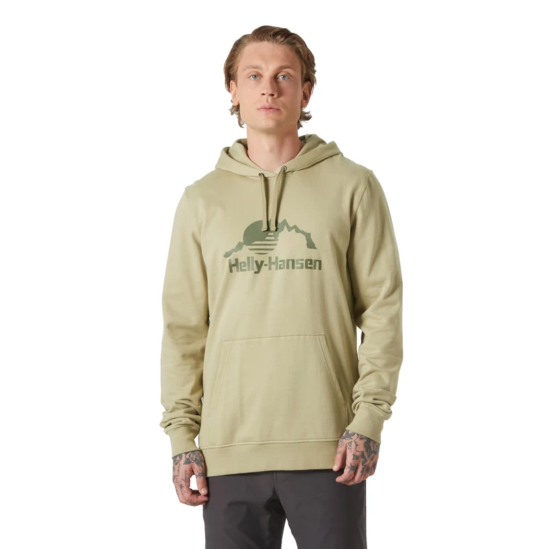 Helly Hansen Mens Nord Graphic Pull Over Hoodie, Light Lav, M