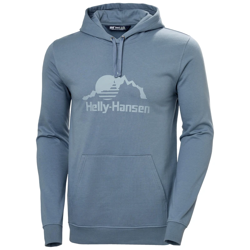 Helly Hansen Mens Nord Graphic Pull Over Hoodie, Navy, L