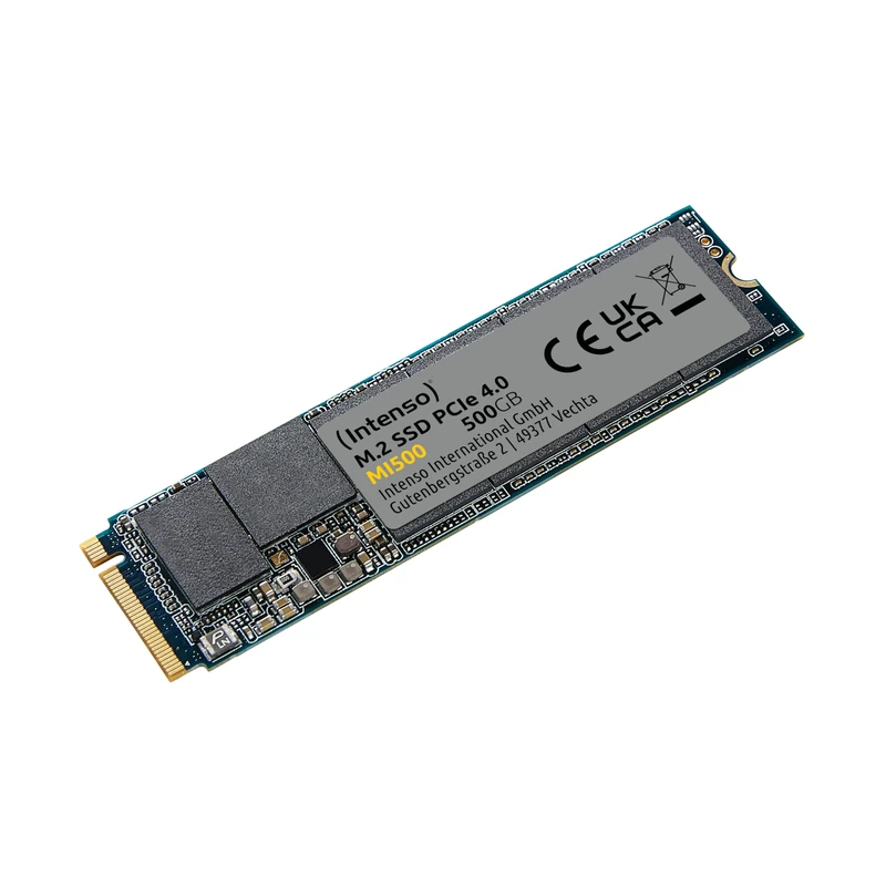 Intenso MI500 500GB NVMe SSD, M.2 Internal SSD, PCIe 4.0 Gen4x4, 5300MB/s Read, 4000MB/s Write, Solid State Drive, 500GB