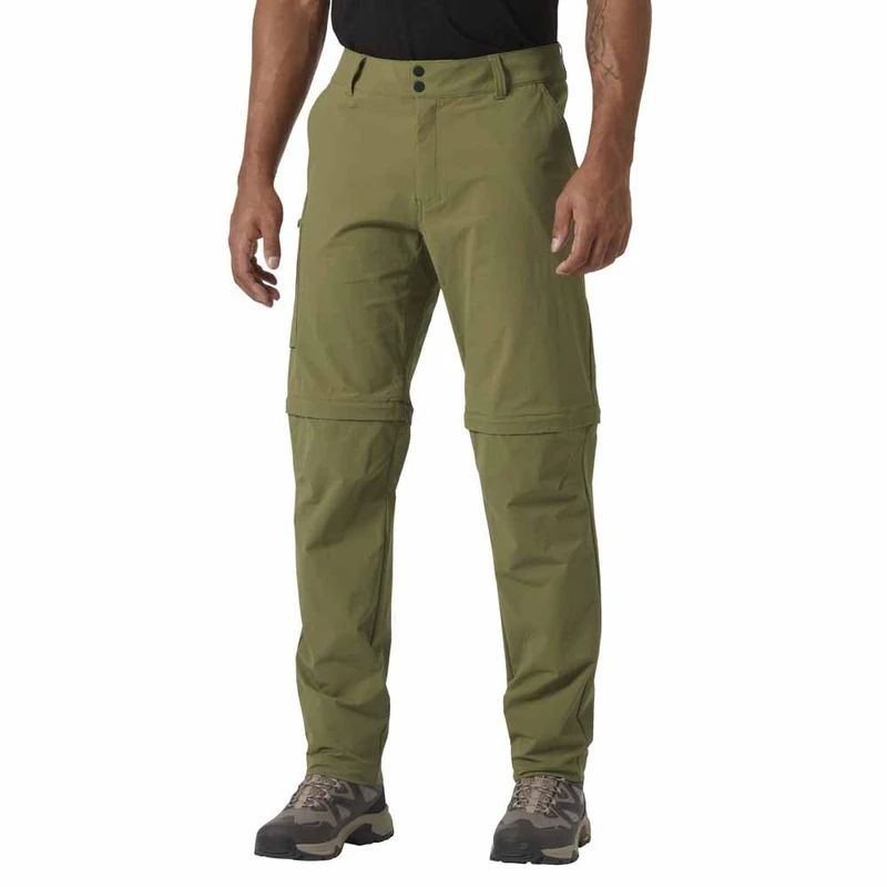 Helly Hansen Mens Brono Softshell Zip Off Pant, Green, S