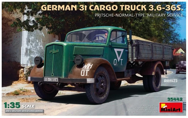 Miniart 1:35-3t Cargo Truck 3,6-36S Pritsche Normal Type