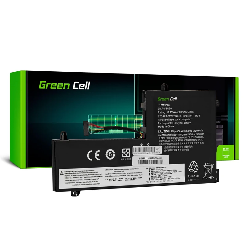 Green Cell L17C3PG1 L17L3PG1 L17M3PG1 L17M3PG2 L17M3PG3 Battery for Lenovo Legion Y530-15ICH Y540-15IRH Laptop (4800mAh 11.4V Black)
