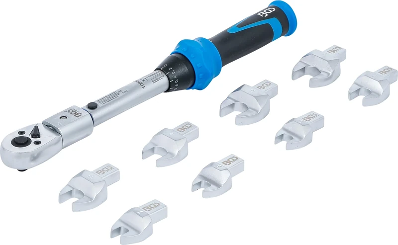 BGS 7192 | Torque Wrench Set | for 9 x 12 mm Insert Tools | 6-30 Nm | 10 pcs.