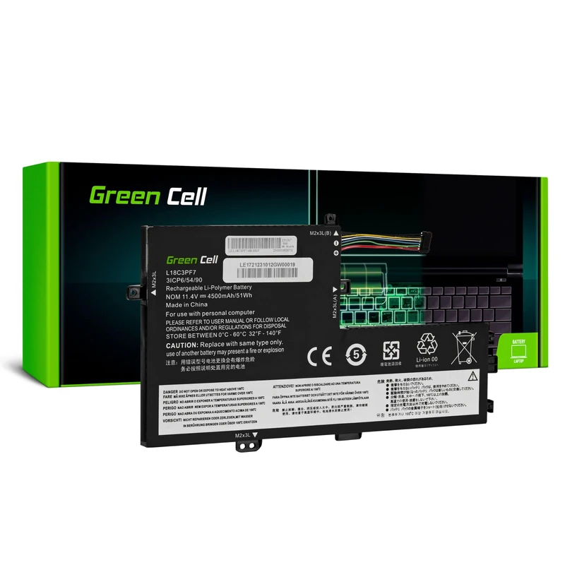 Green Cell L18C3PF6 L18C3PF7 L18M3PF6 L18M3PF7 Battery for Lenovo IdeaPad C340-15IIL S340-14API S340-15API S340-15IIL S340-15IWL Laptop (4500mAh 11.4 Black