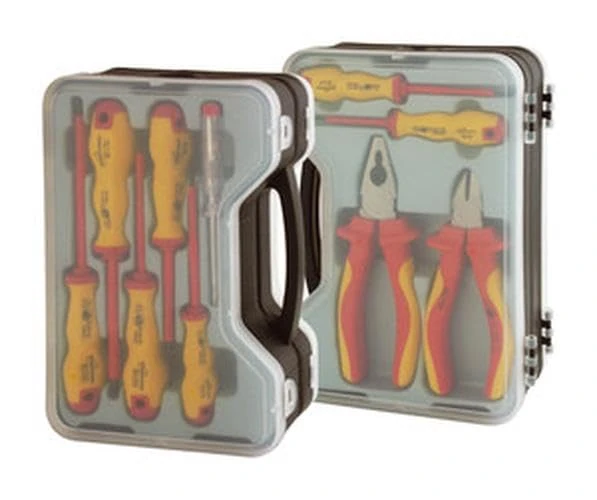 VDE 1000V Insulated Pliers and Screwdriver Set for Safe and efficient Electrical Work Ideal for Electricians and Repairs.