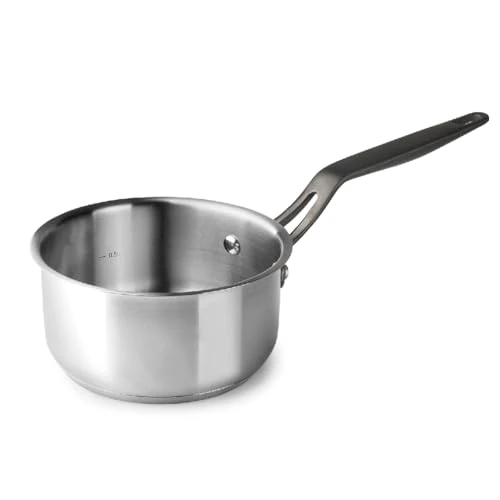 Lacor - 47220 - Origin Straight Saucepan, 18/10 Stainless Steel, Stainless Steel Handle with PVD Layer, Capacity Marking, Suitable for Induction, Dishwasher Safe, Oven Safe, Ø20cm