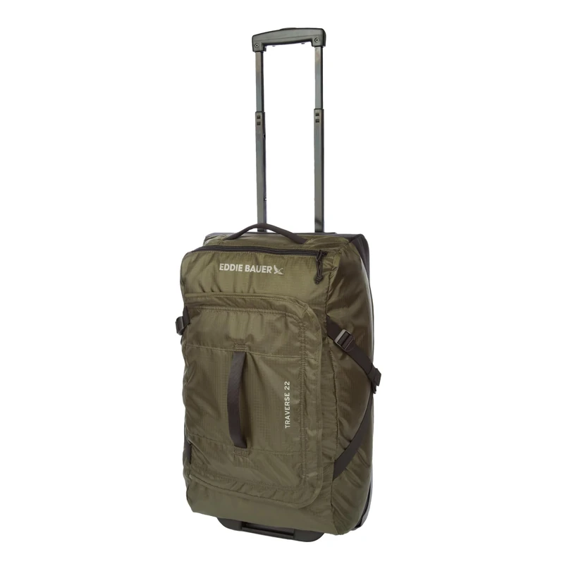 Eddie Bauer Traverse Luggage | Roller Wheels | Telescoping Handle | Travel | Vacation | Ripstop Nylon, Dark Loden, 22", Traverse Luggage | Roller Wheels | Telescoping Handle | Travel | Vacation |