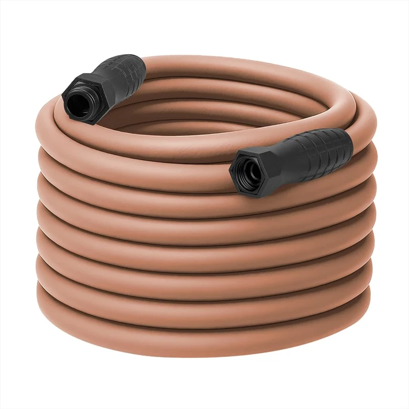 Colors HFZC5100TCS-E SwivelGrip Garden Hose, 5/8" x 100', 3/4"-11 1/2 GHT Fittings, Red Clay