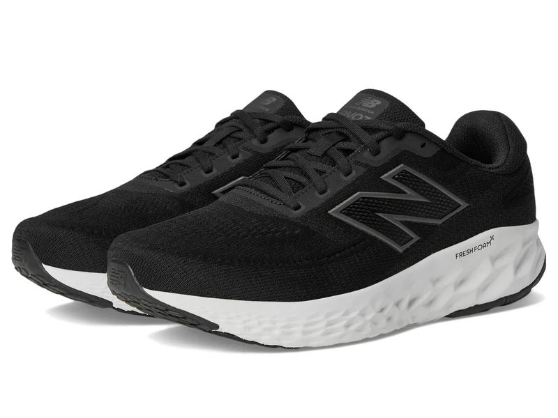 New Balance Men's Fresh Foam X EVOZ v4 Running Shoes, Black/Phantom/Black Metallic, 11/M