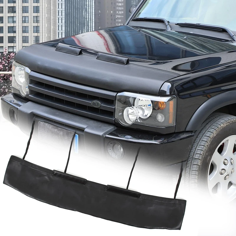 Heutamo Car Front Hood Protector Cover Compatible with Land Rover Discovery 2 1998-2004 Exterior Accessories, Leather Car Front Hood Shield Cover