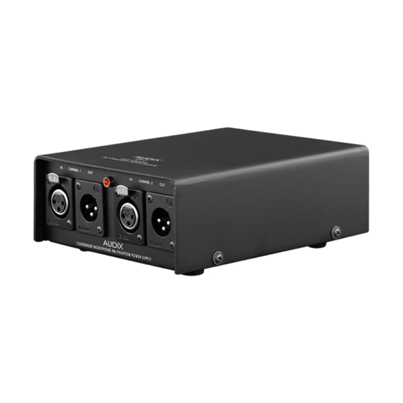 Audix APS2 Two-Channel Phantom Power Supply with Detachable Power Cord for Condenser Microphones and Studio Applications