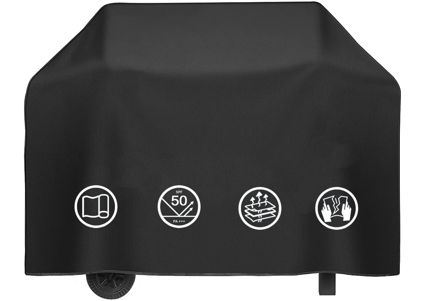 BBQ Covers, Gas Barbecue Cover Waterproof Gas Grill Cover Outdoor Covers for BBQ, Gas Grill BBQ Protection Windproof, Dust Protection, Rip-proof & UV Protection with Storage Bag - 165x61x112cm