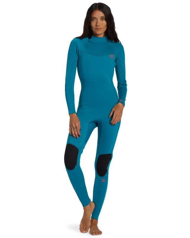 Billabong Back Zip Wetsuit 302 FOIL BZ FL FULLSUIT Young Womens Blue XL