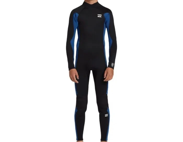 Billabong Back Zip Wetsuit 302 FOIL BZ FL FULLSUIT Boys Blue 14