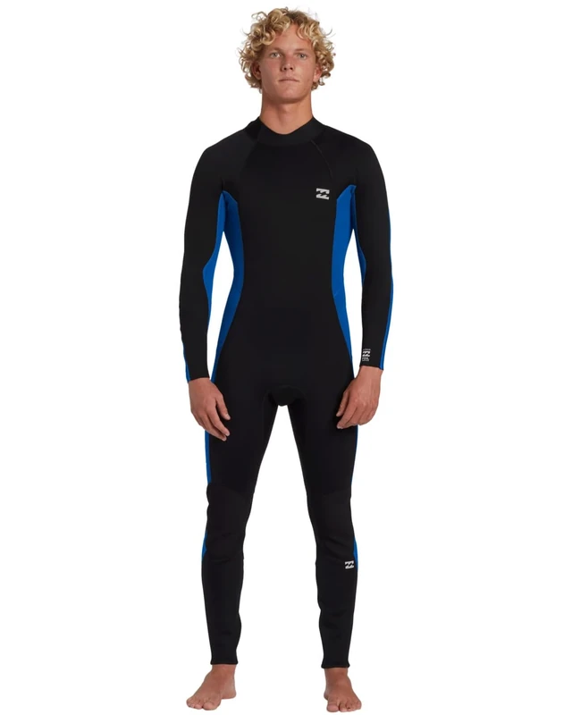 Billabong Back Zip Wetsuit 403 FOIL BZ GBS FULLSUIT Young Mens Blue S