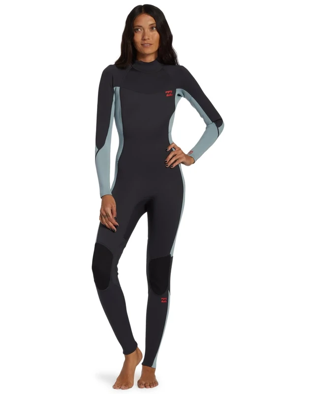 Billabong Back Zip Wetsuit 302 FOIL BZ FL FULLSUIT Young Womens Black S
