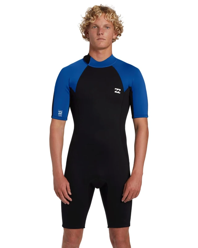 Billabong Back Zip Short Sleeve Springsuit 202 FOIL BZ SS SPRING Young Mens Blue L