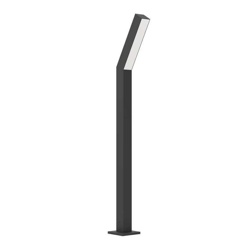 Eglo Garden lamp Post Ugento, Outdoor lamppost Light, Garden and Terrace Lighting, Path Light Made of Black Metal and White Plastic, IP44, 79 cm