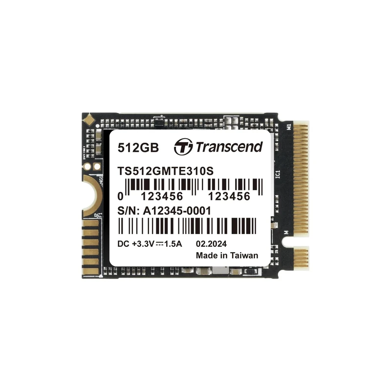 Transcend MTE310S 512GB M.2 2230 NVMe PCIe Gen4 x4 SSD, Read/Write up to 3,300/1,700 MB/s for Steam Deck, ASUS ROG Ally & Ultrabooks TS512GMTE310S