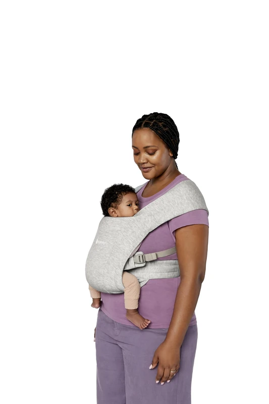 Ergobaby Embrace Baby Carrier for Newborns from Birth with Head Support, Extra Soft and Ergonomic, Soft Grey