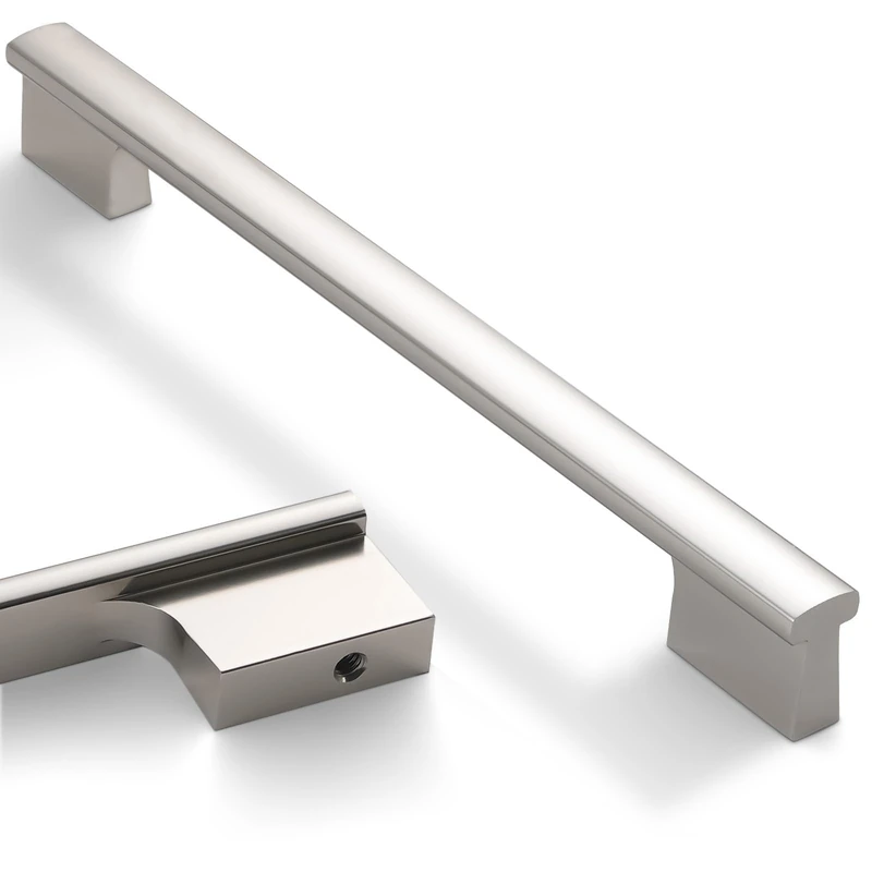 Amasideca 10 Pack Brushed Satin Nickel Cabinet Pulls 7-1/2 Inch Hole Centers Kitchen Cabinet Handles Silver Drawer Pulls Cabinet Hardware