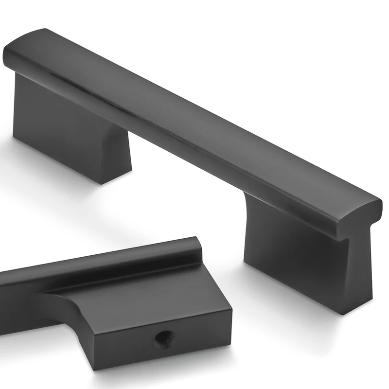 Amasideca 10 Pack Matte Black Cabinet Pulls 3 Inch Hole Centers Kitchen Cabinet Handles Black Drawer Pulls Cabinet Hardware