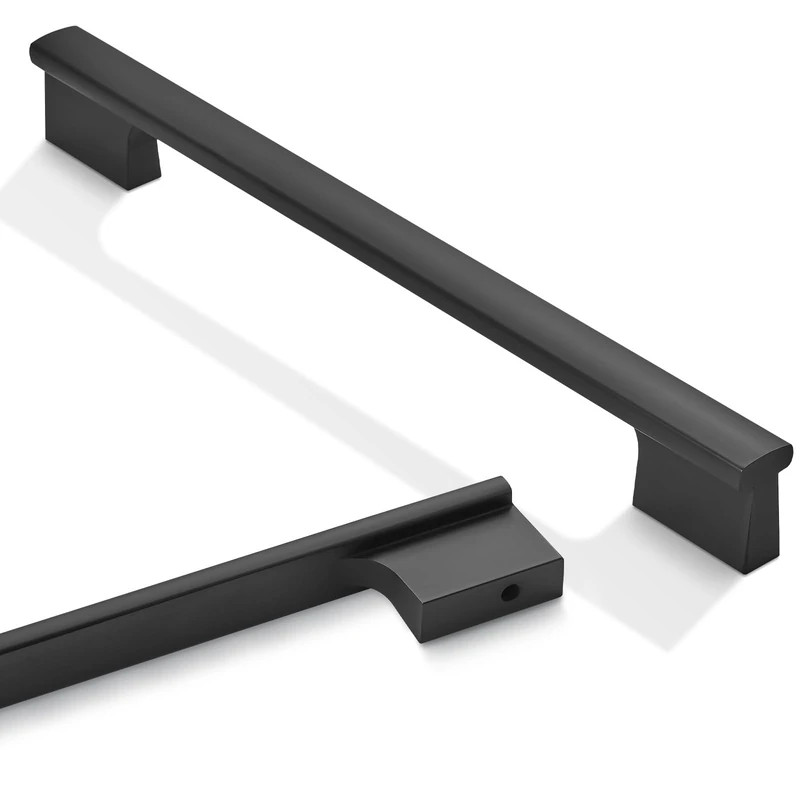 Amasideca 10 Pack Matte Black Cabinet Pulls 7-1/2 Inch Hole Centers Kitchen Cabinet Handles Black Drawer Pulls Cabinet Hardware