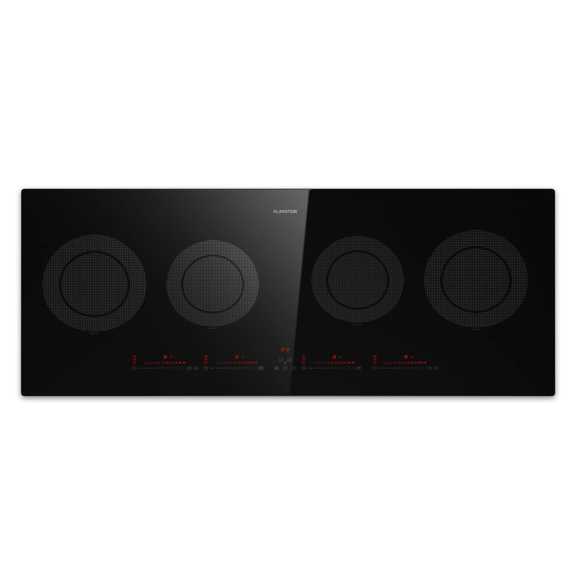 Klarstein Ceramic Hob Cooktops, 5 Zone Electric Cooker Hob, Energy Efficient Induction Cooktop w/Combinable Zones, 11600W Table Top Electric Hob, Touch Control, Slide Design, Ceramic Hobs Electric