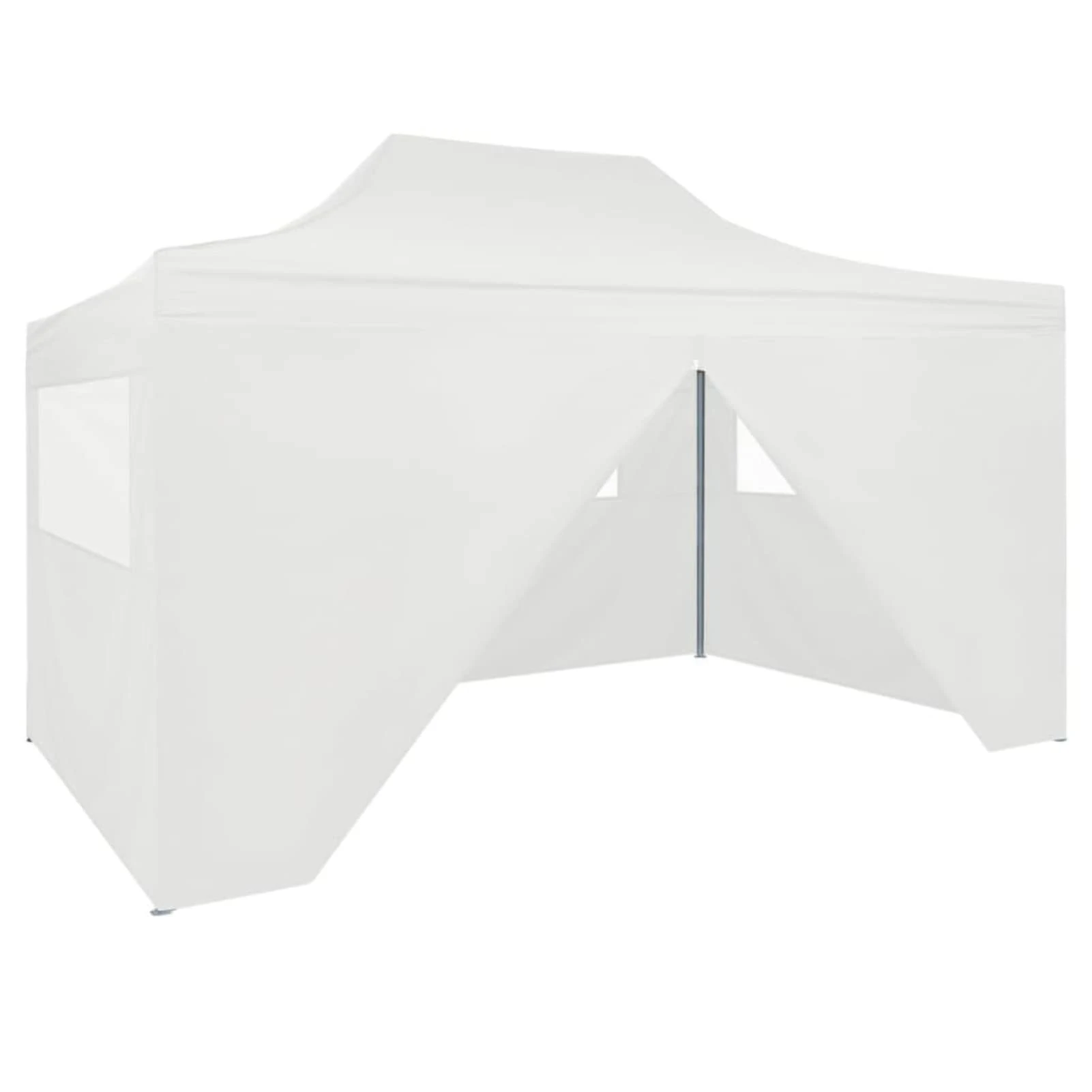 Rantry Professional Folding Party Tent with 4 Sidewalls 3x4 m Steel White, Waterproof Garden Gazebo, Canopy Shelter for Outdoor Garden Party Camping Event Wedding Tent