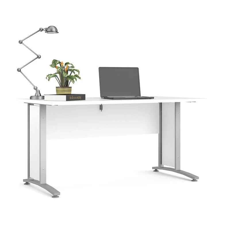 Dmora Office Desk, White, 150 x 74.5 x 80 cm